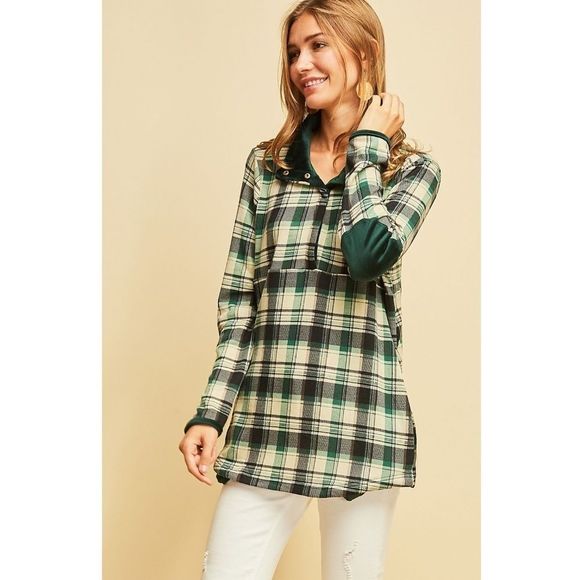Tops - ✿❀ Green Plaid Pullover fleece  ❀✿